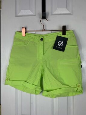 Dare2b Women's Neon Lime Roll-Tab Outdoor Shorts